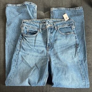 NWT Old Navy Extra High Rise Sky Hi Wide Leg Blue Jeans